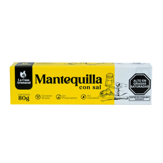 MANTEQUILLA CON SAL 80GR LA CASA ARTESANAL