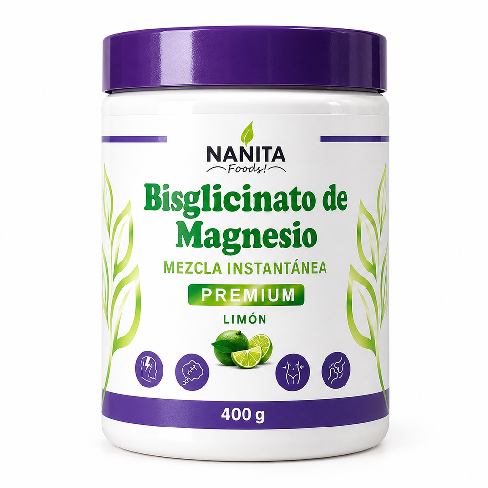 BISGLICINATO DE MAGNESIO PREMIUM LIMON 400GR NANITA FOODS