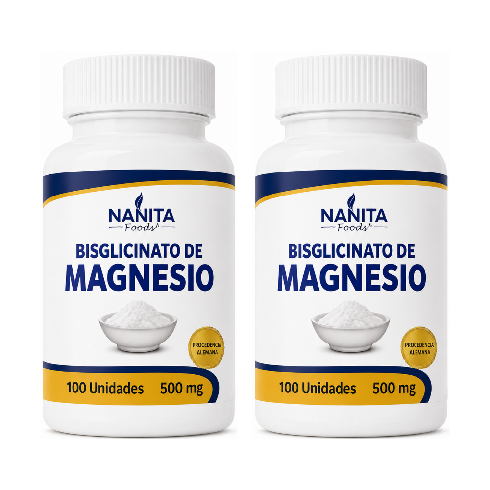 PACK X2 BISGLICINATO DE MAGNESIO-NANITA