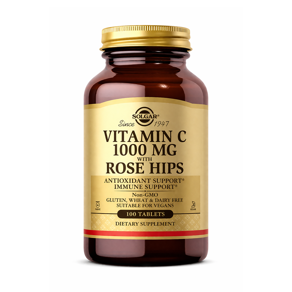 VITAMIN C 1000 MG WITH ROSE HIPS 100 TAB. SOLGAR