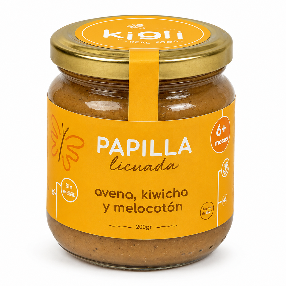 PAPILLA DE MELOCOTON CON AVENA Y KIWICHA (LICUADA) - KIGLI 200G