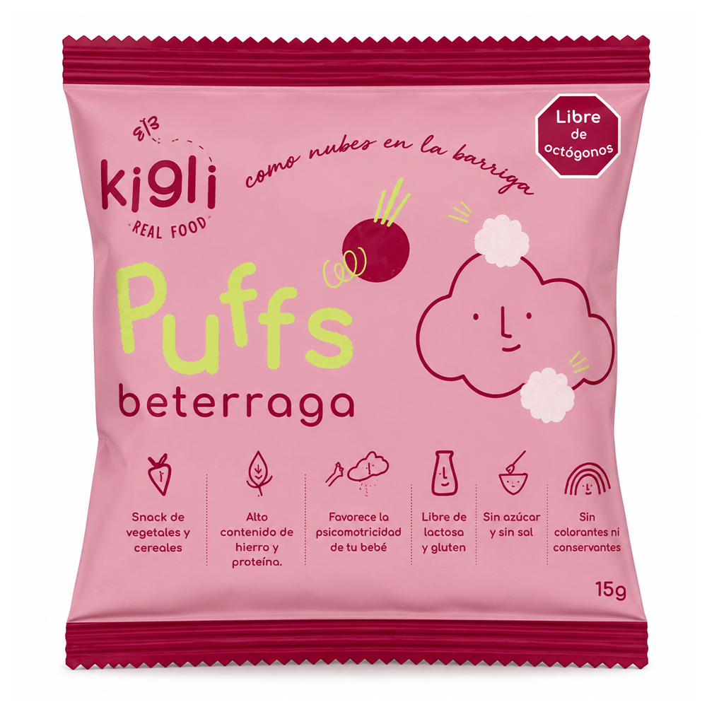 PUFF DE LENTEJAS CON BETERRAGA - KIGLI 15G