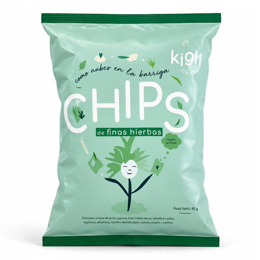 CHIPS DE FINAS HIERBAS	- KIGLI 40G