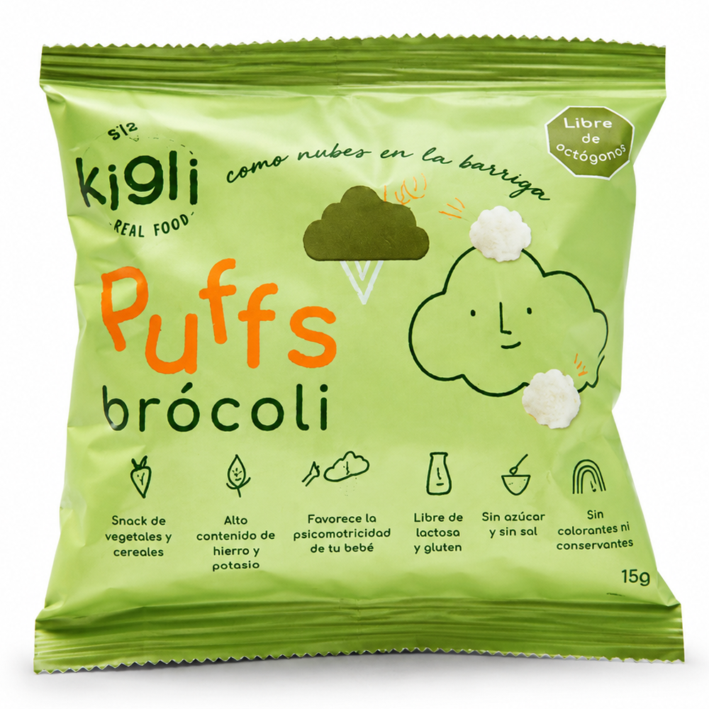 PUFF DE LENTEJAS CON BROCOLI - KIGLI 15G