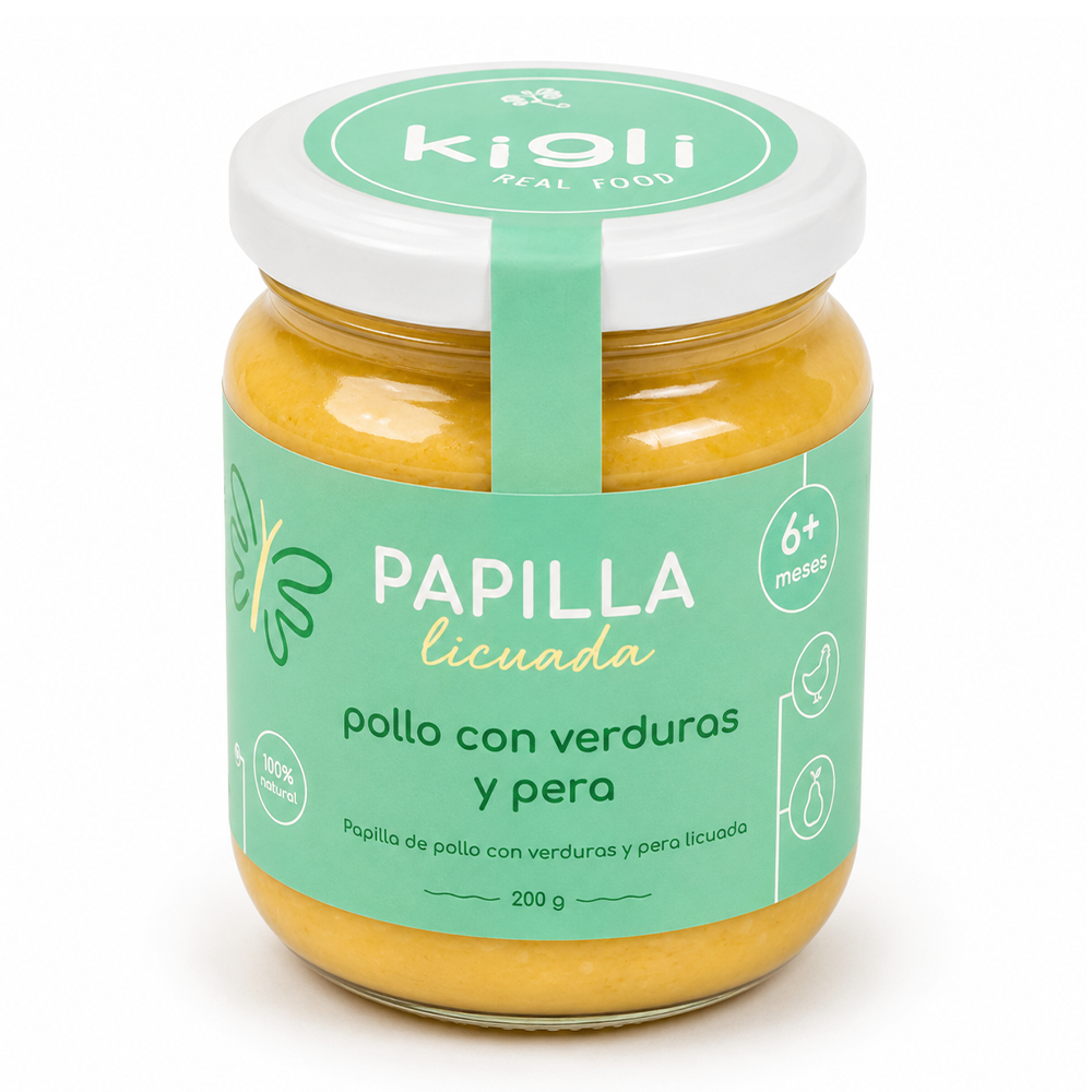 PAPILLA DE POLLO CON VERDURAS Y PERA (LICUADO) - KIGLI 185G