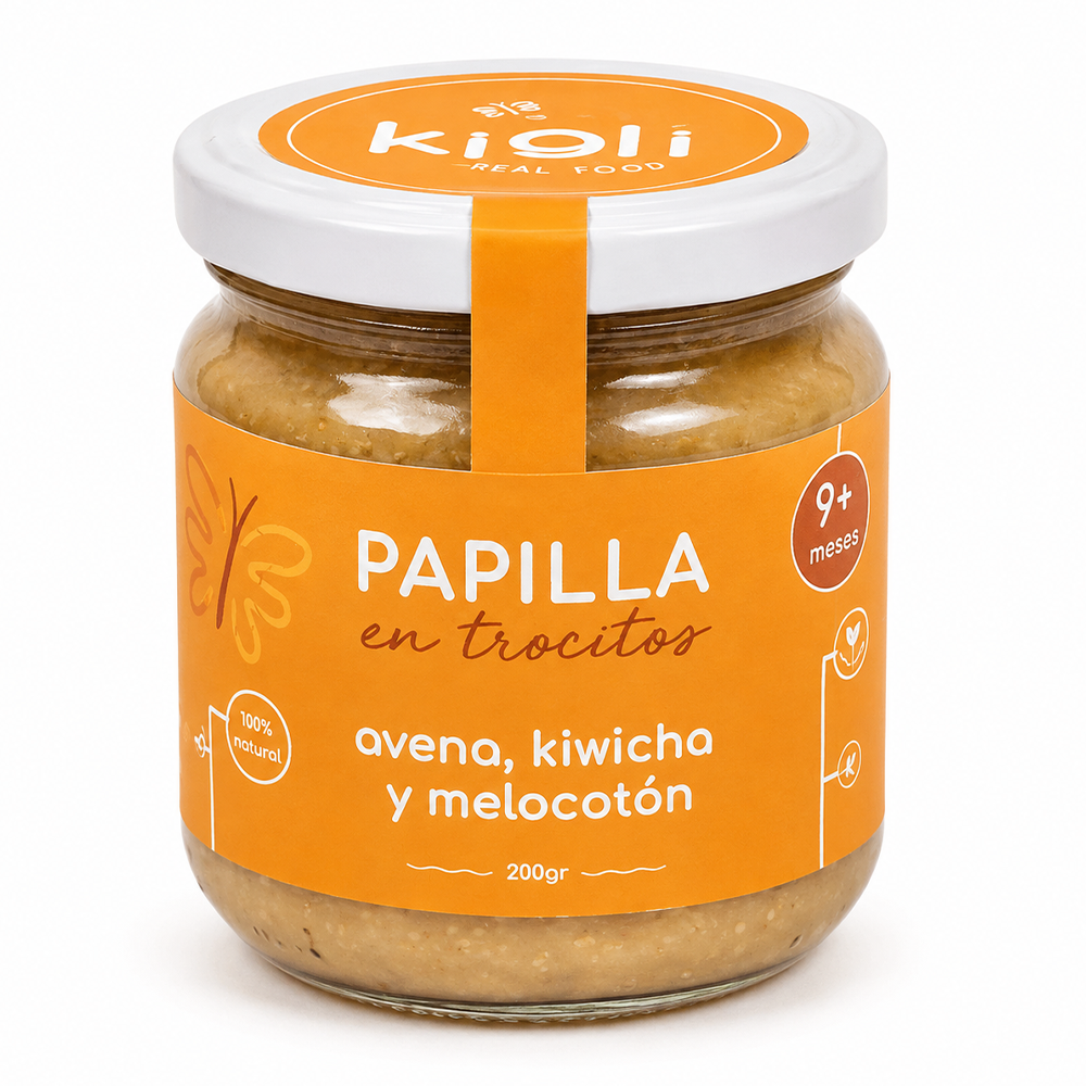 PAPILLA DE MELOCOTON CON AVENA Y KIWICHA (TROCITOS) - KIGLI 200G