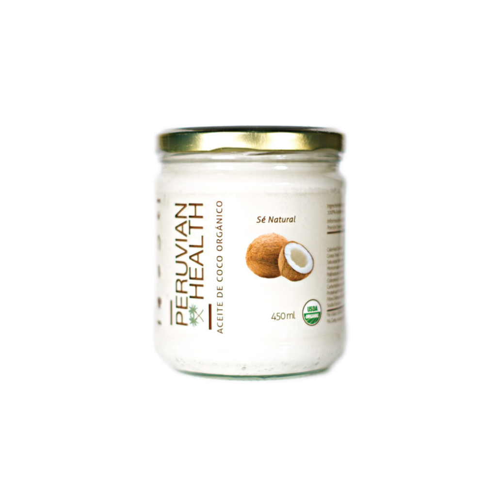 ACEITE DE COCO ORGANICO 450 ML - PERUVIAN HEALTH