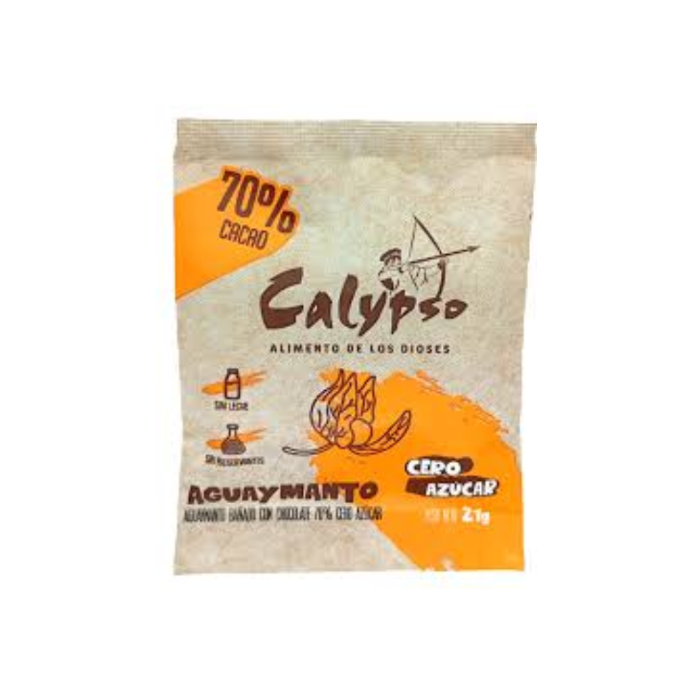 AGUAYMANTO BAÑADO CON CHOCOLATE 70% 	CALYPSO	21GR CERO AZÚCAR