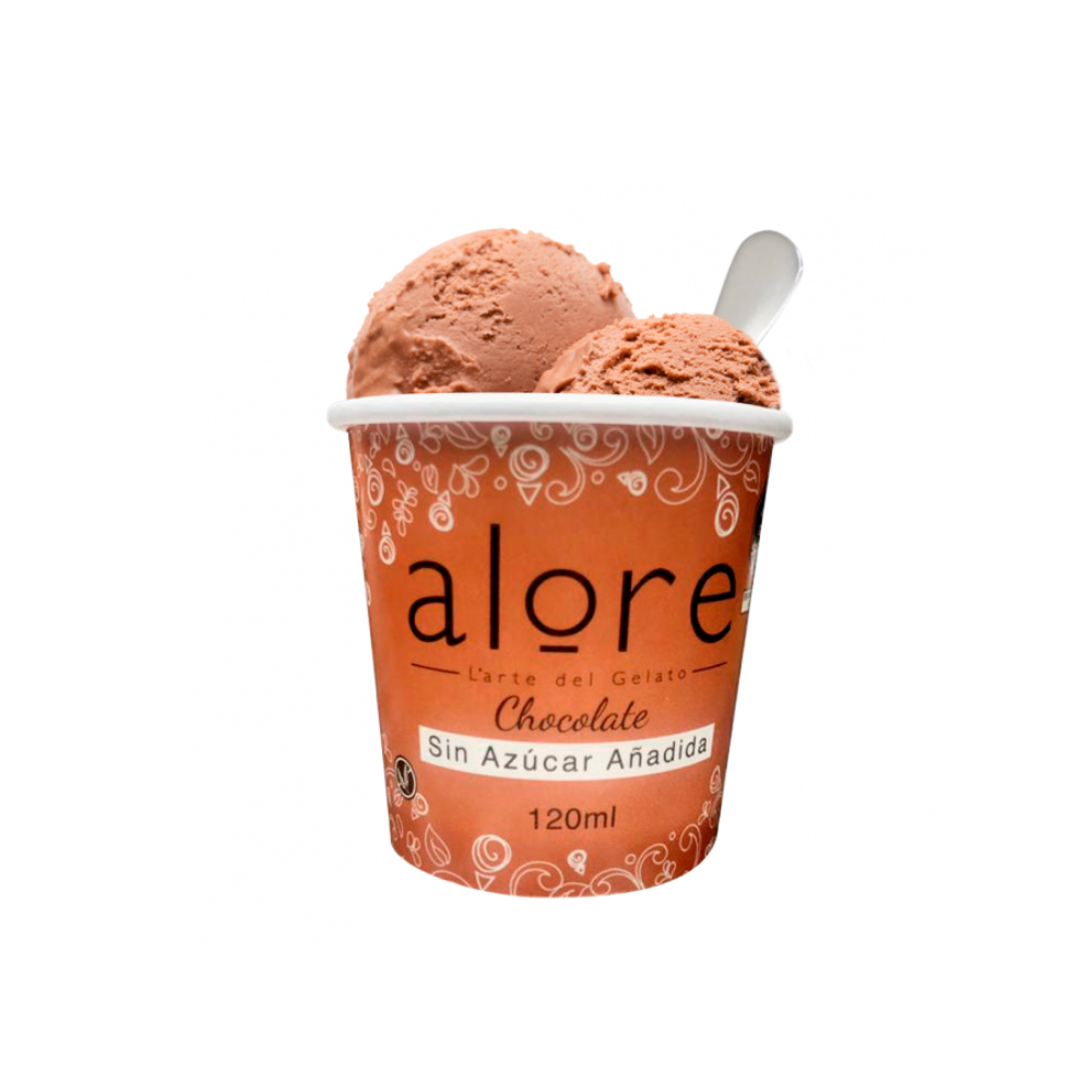 HELADO VASITO DE CHOCOLATE ALORE 120ML SIN AZUCAR