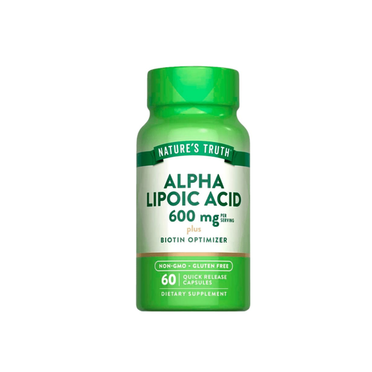 ALPHA LIPOIC ACID 600MG PLUS BIOTIN OPTIMIZER FRASCO 60CAP  NATURES TRUT