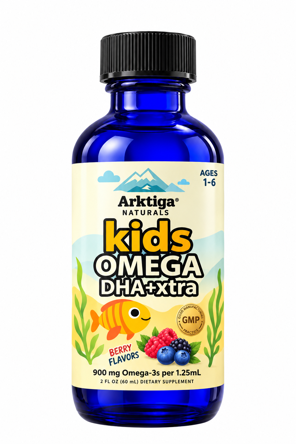 KIDS OMEGA DHA + XTRA BERRY  60ML - 2 FL OZ ARKTIQA