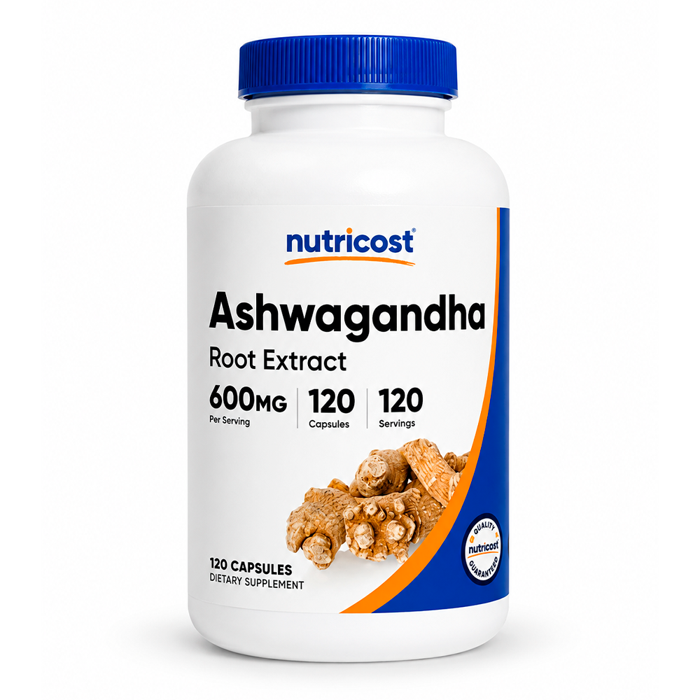 ASHWAGANDHA ROOT CAPSULES (600MG) X 120 CAP-NUTRICOST