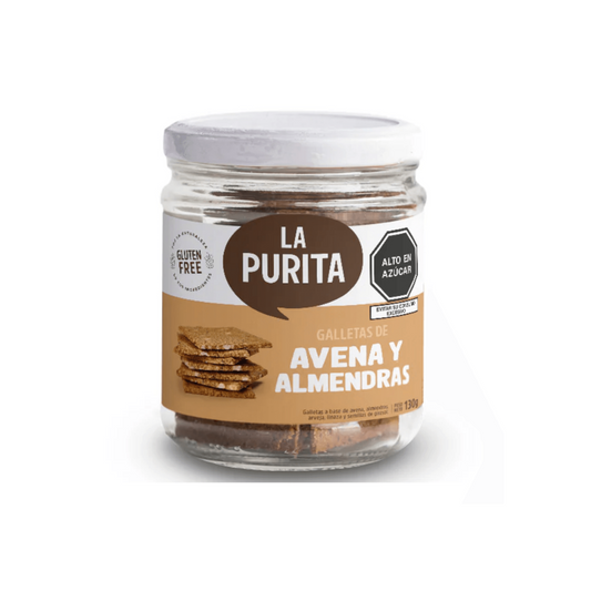 FRASCO GALLETA DE AVENA Y ALMENDRA 130 GR - LA PURITA