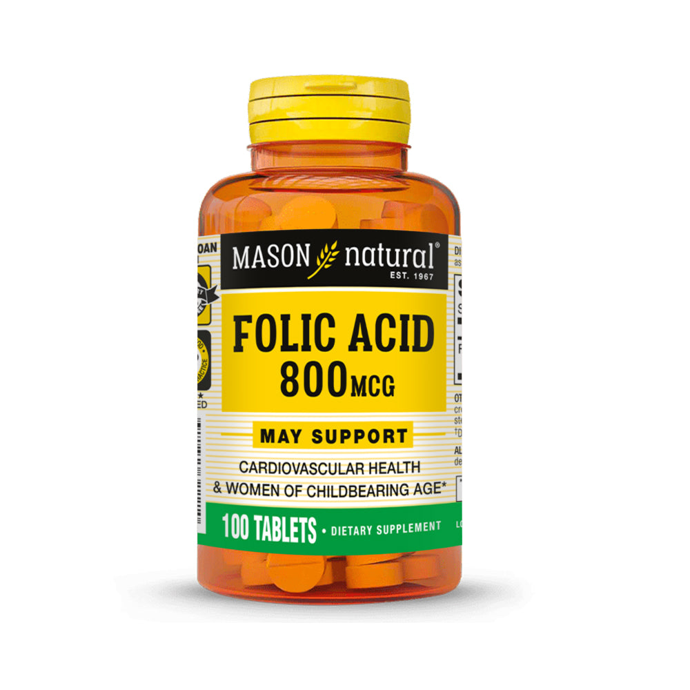 ÁCIDO FÓLICO 800 MCG MASON NATURAL