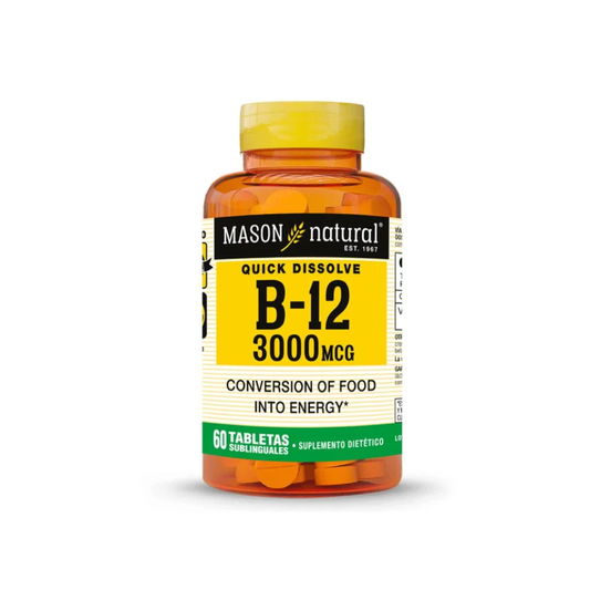 B-12 3000 MCG (60 TAB SUBL) MASON NATURAL