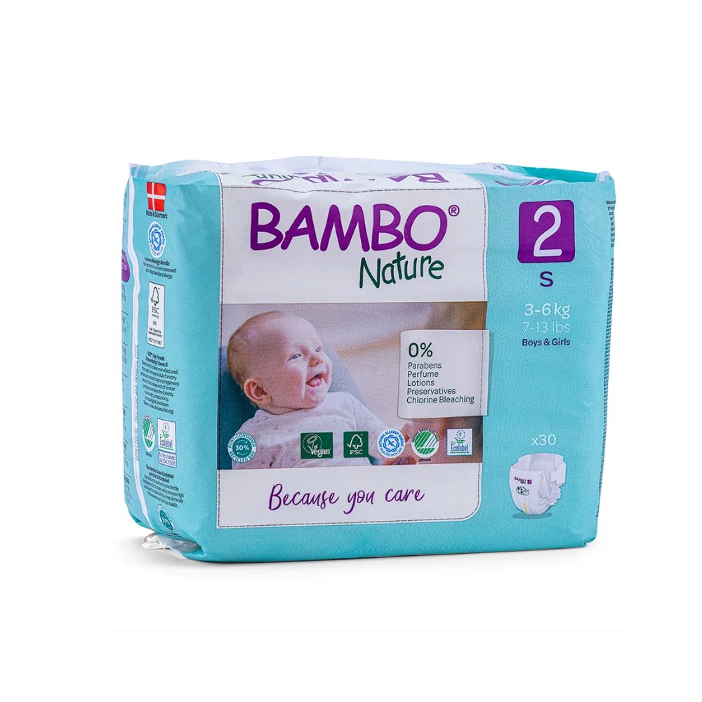 PAÑAL ECOLÓGICO TALLA #2 - S -BAMBOO NATURE