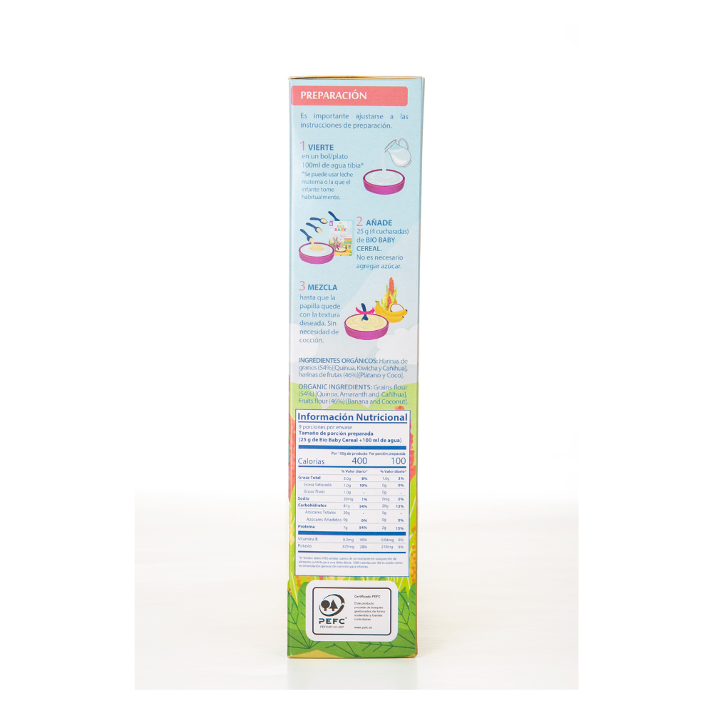 Bio Baby Cereal Orgánico Plátano y Coco-FAMILY GRAIN LOVE