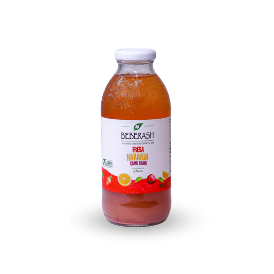 BEBEIDA DE FRESA /NARANJA/CAMU CAMU BEBERASH 480 ML