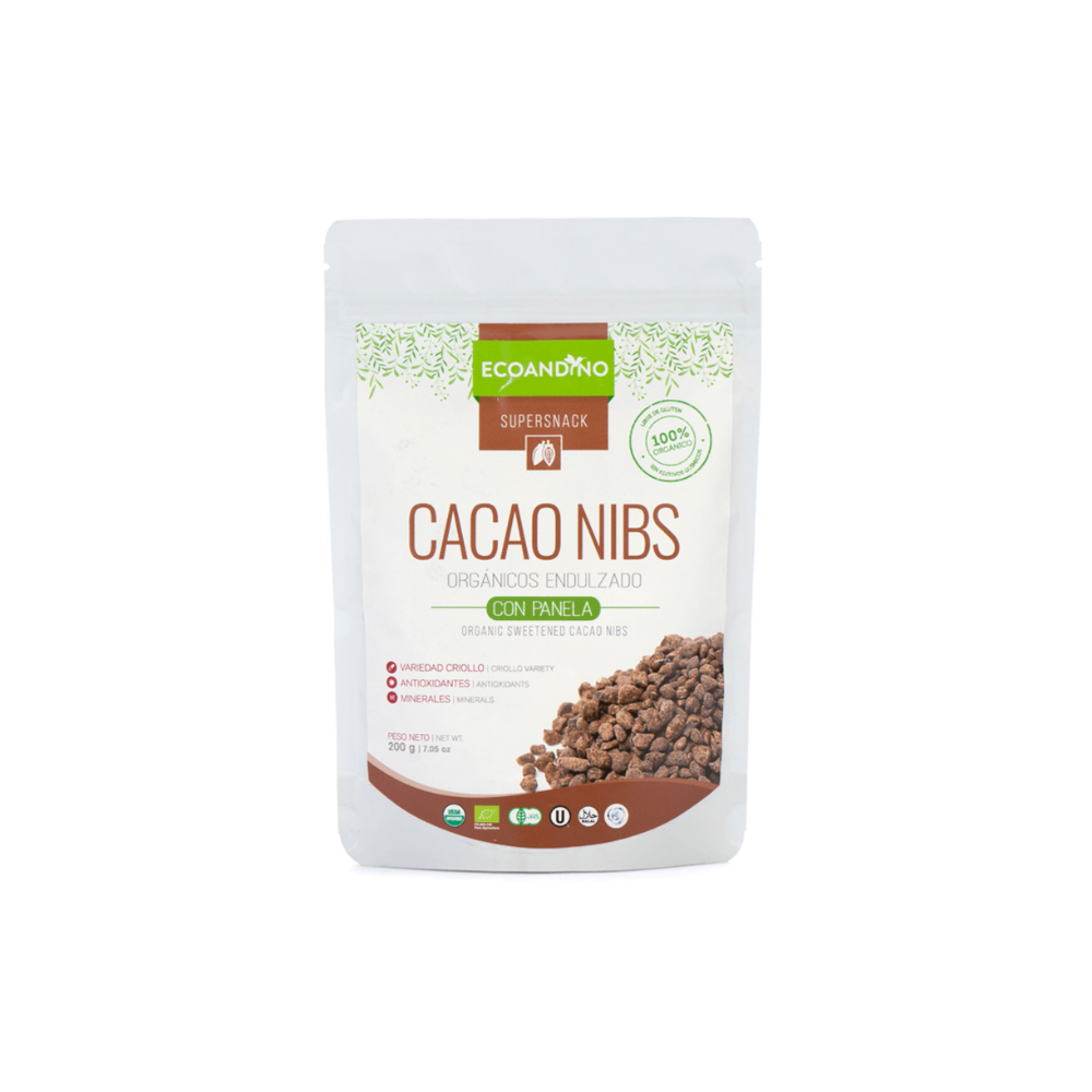 CACAO NIBS ENDULZADO CON PANELA- ECOANDINO