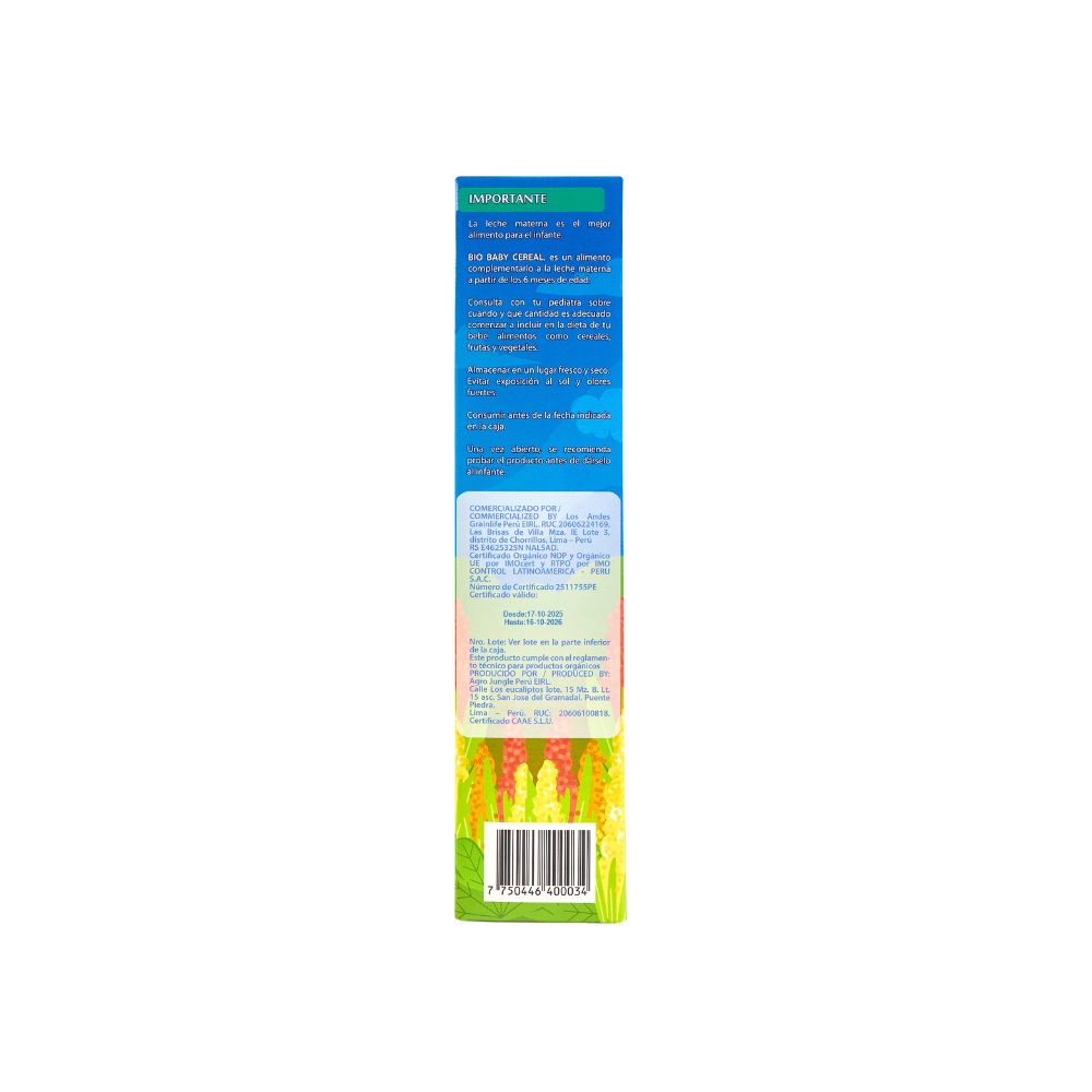 Bio Baby Cereal Orgánico Beterraga y Camote-FAMILY GRAIN LOVE