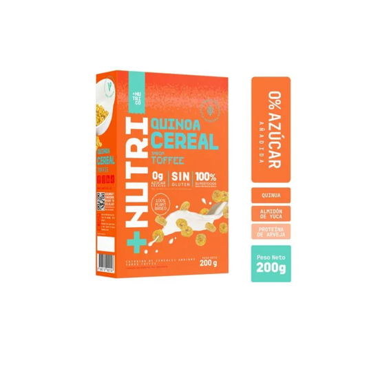 QUINOA CEREAL TOFFEE CAJA 200 GR-NUTRI-CO