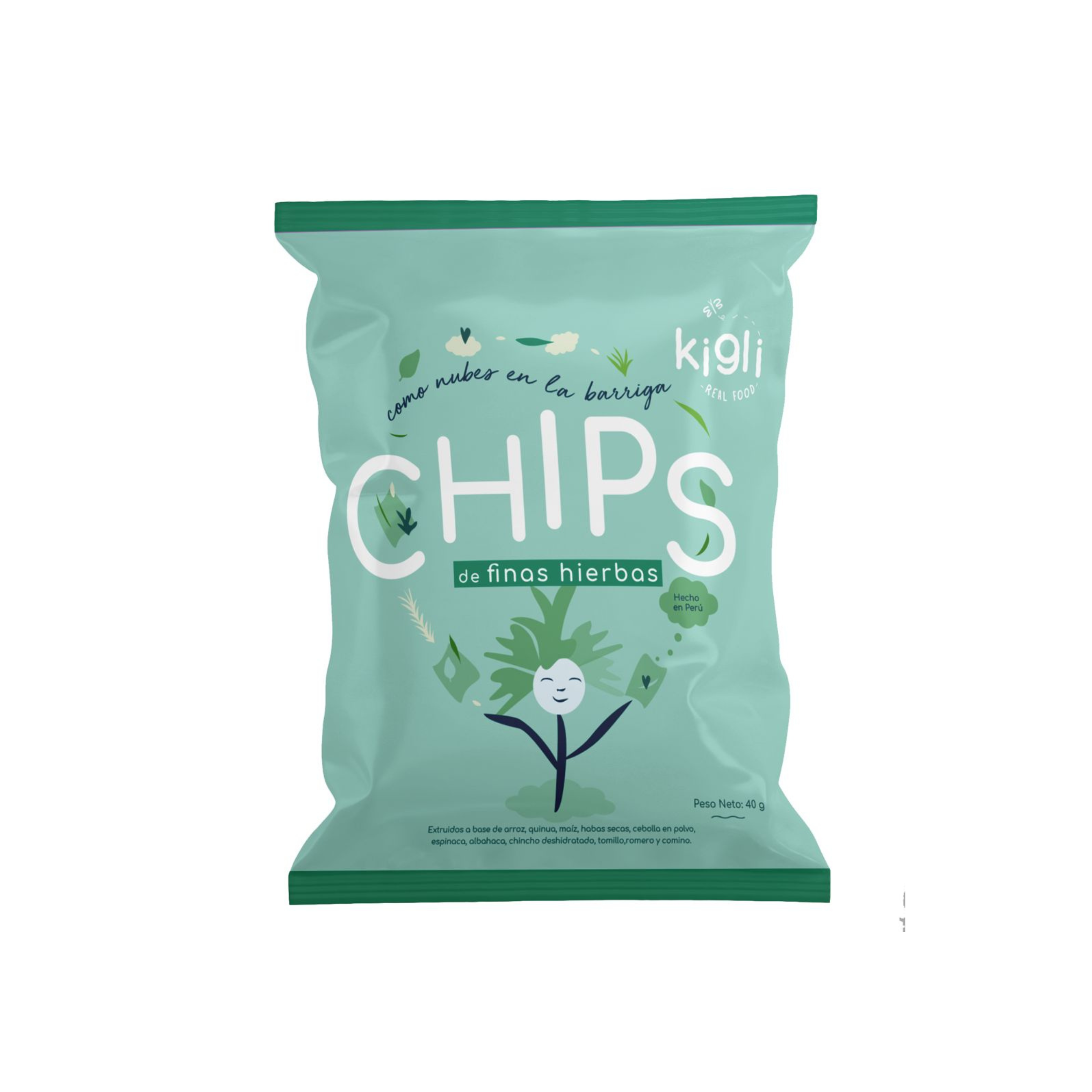 CHIPS DE FINAS HIERBAS	- KIGLI 40G