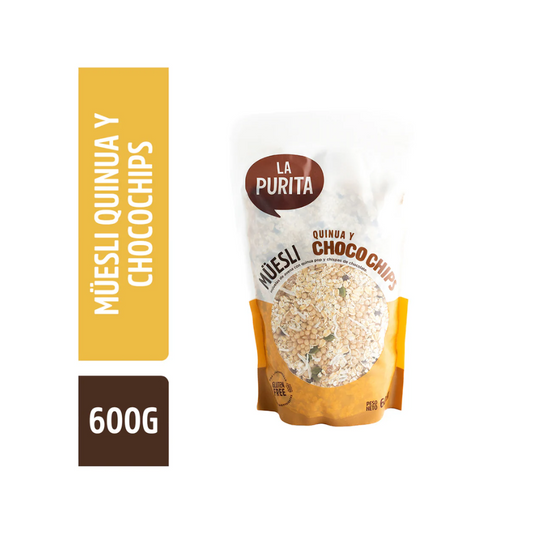 MUESLI QUINUA Y CHOCO CHIP 600GR - LA PURITA