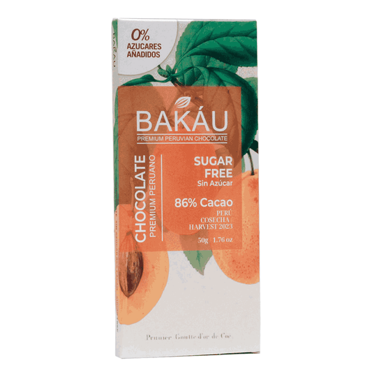 CHOCOLATE SIN AZUCAR 86% CACAO BAKÁU 50 G