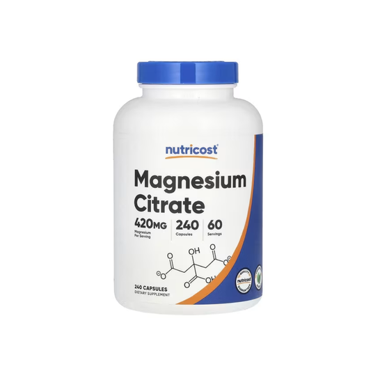 MAGNESIUM CITRATE CAPSULES (420 PER SERVING) (240 CAPSULAS)NUTRICOST