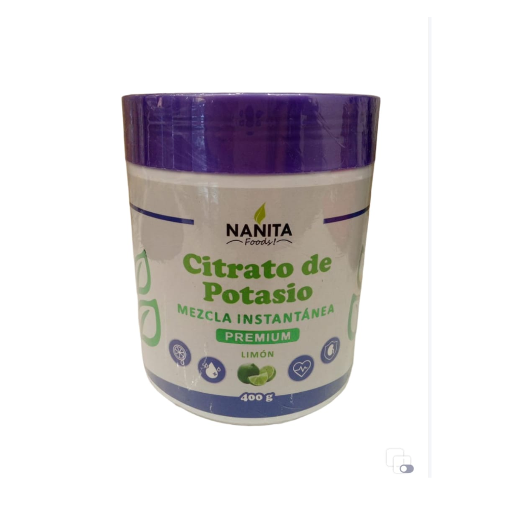 CITRATO DE POTASIO PREMIUM LIMON 400GR NANITA FOODS