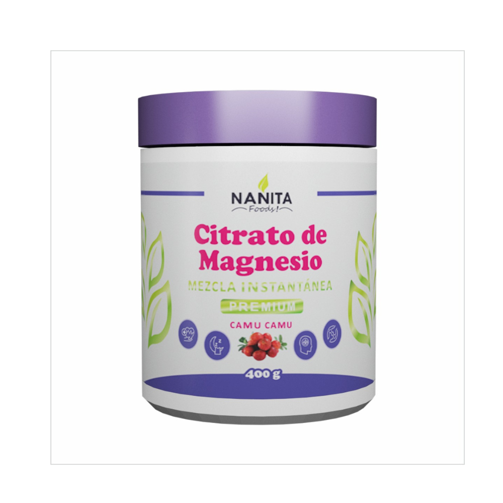 CITRATO DE MAGNESIO PREMIUM CAMU CAMU 400GR  NANITA FOODS