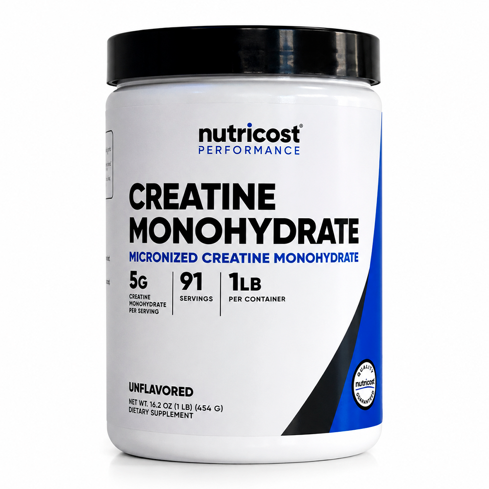 CREATINE MONOHYDRATE POWDER UNFLAVORED 1LB-NUTRICOST