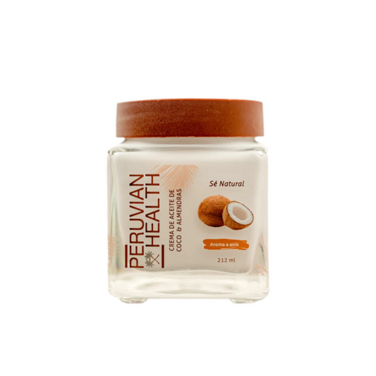 CREMA DE ACEITE DE COCO ALMENDRA 212 ML - PERUVIAN HEALTH
