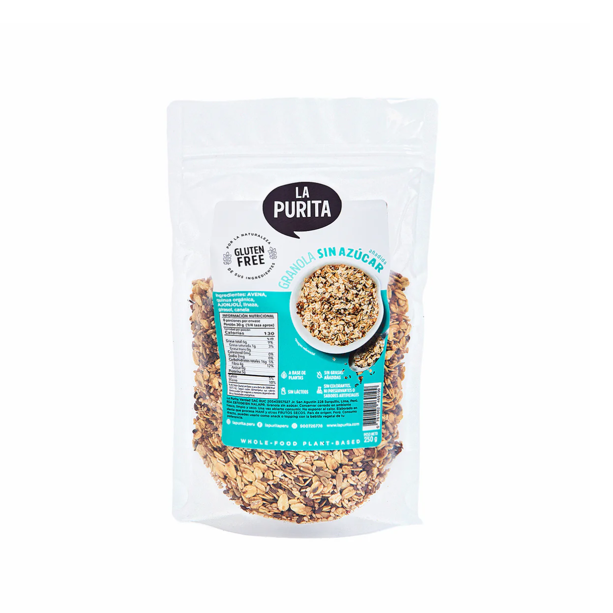 GRANOLA AVENA SIN AZÚCAR - LA PURITA