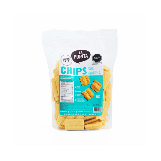 CHIPS LA PURITA DE MAÍZ Y SAL MARINA 200GR