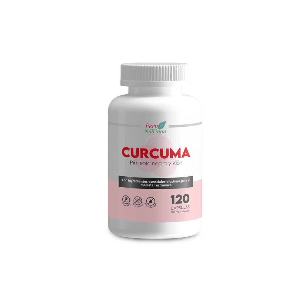 CURCUMA PIMIENTA NEGRA Y KION 120CAP - PERU NUTRITION