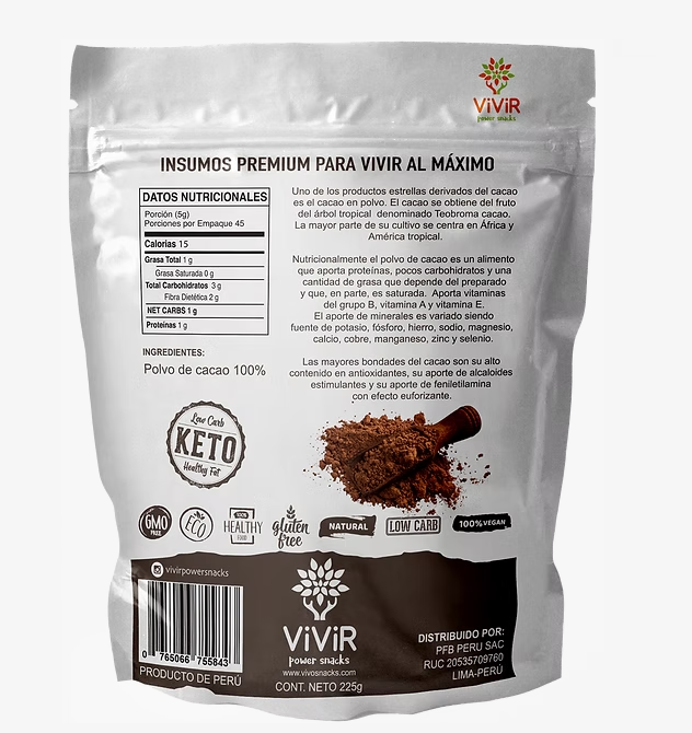 CACAO EN POLVO KETO - VIVIR
