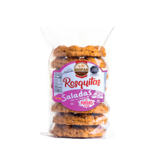 ROSQUITAS ARTESANALES SALADAS 100 GR - BIOPAN