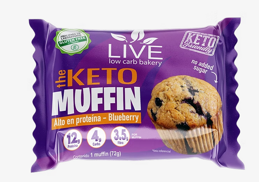 MUFFIN KETO CHOCO CHIP AVELLANA 72GR 1UND LIVE