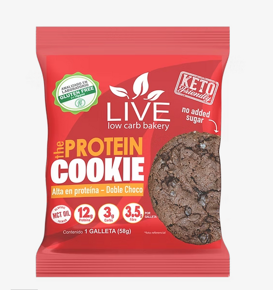 THE PROTEIN COOKIE DOBLE CHOCO 58GR 1UND LIVE