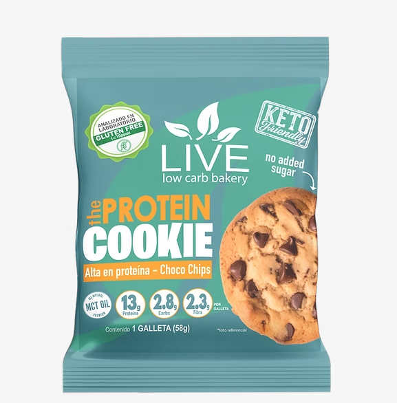 THE PROTEIN COOKIE CHOCO CHIP 58GR - LIVE