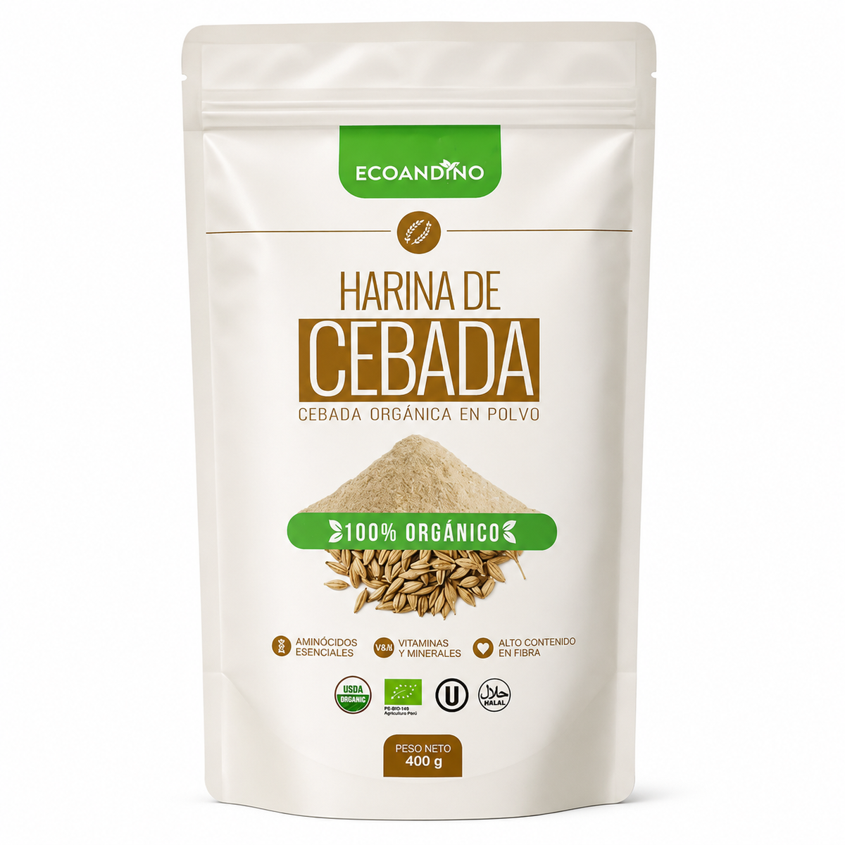 HARINA DE CEBADA - ECOANDINO 400GR.