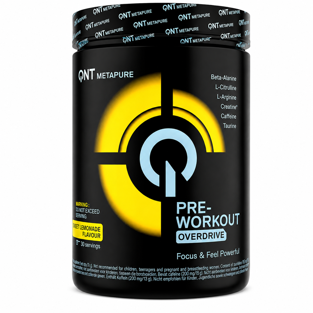 PRE WORKOUT OVERDRIVE SWEET LEMONADE 390GR QNT