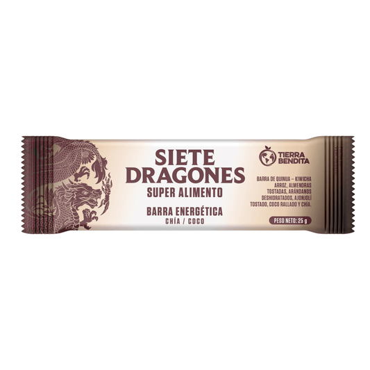 BARRA ENERGETICA DE CHIA Y COCO DE 25GR SIETE DRAGONES