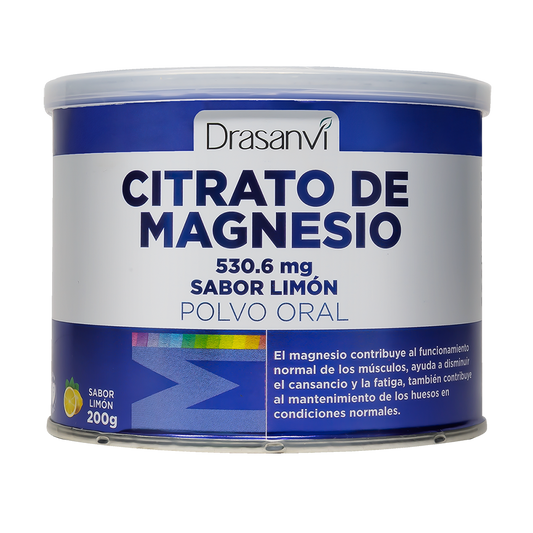 CITRATO DE MAGNESIO POLVO SABOR LIMÓN 530.60 MG X 200 GR DRASANVI