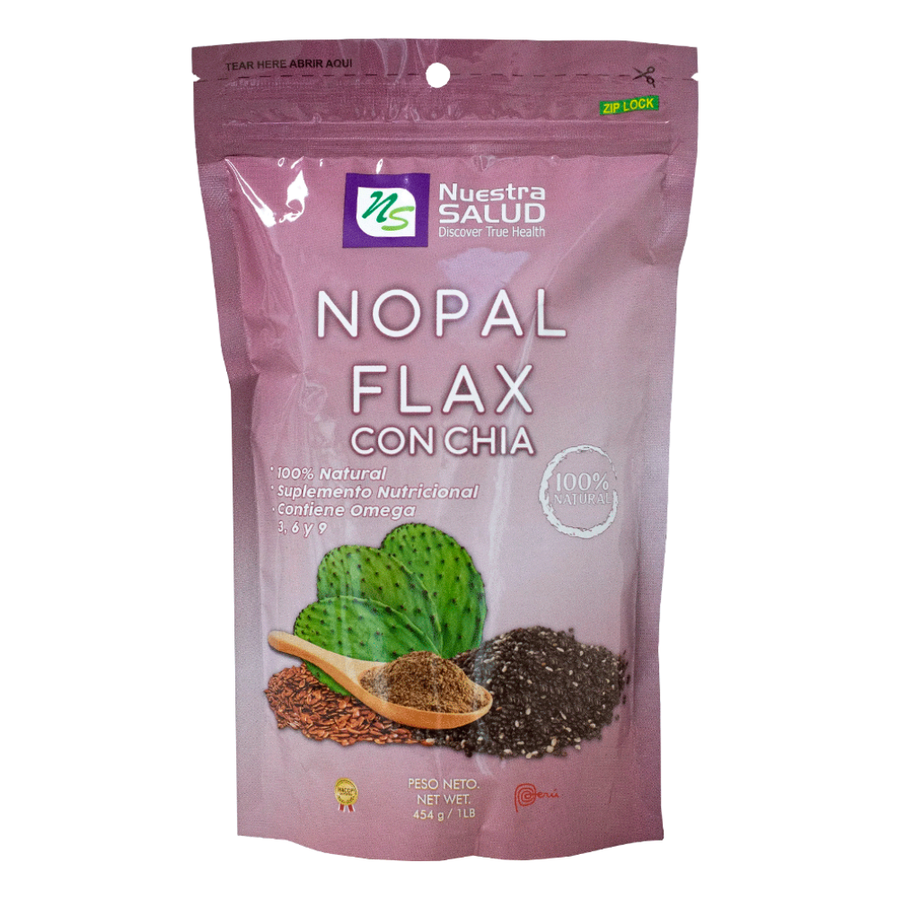 NOPAL FLAX CHIA 454G - NUESTRA SALUD