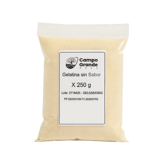 GELATINA SIN SABOR 250G - CAMPO GRANDE
