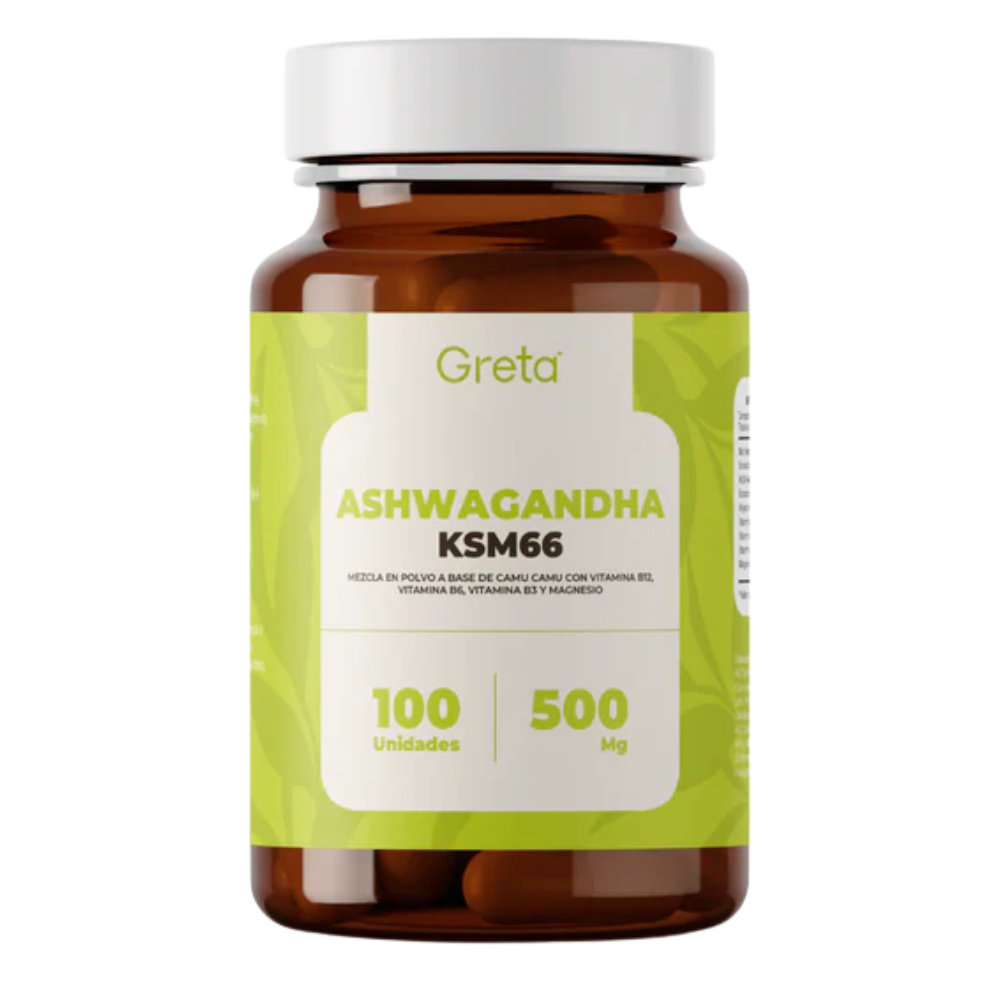 ASHWAGANDHA KSM66 100 CÁPSULAS - GRETA