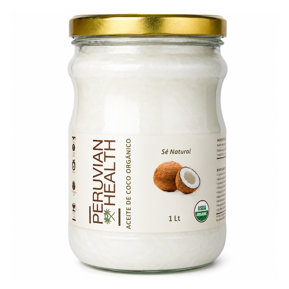 ACEITE DE COCO ORGÁNICO 1 LT - PERUVIAN HEALTH