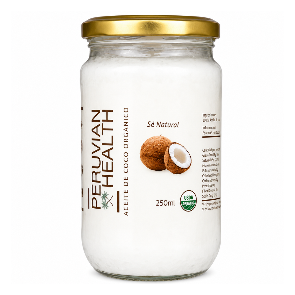 ACEITE DE COCO ORGANICO 250 ML - PERUVIAN HEALTH